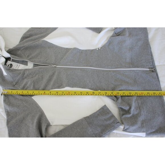 NEW Neon Buddha - "Delightful" Ful Zip Hoodie Jacket in Grey + White, Large - Picture 7 of 9